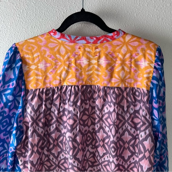 NWOT XiRENA Fiesta Huntley Crew Neck Long Sleeve Blouse Cotton Silk Boho Medium - Picture 13 of 13